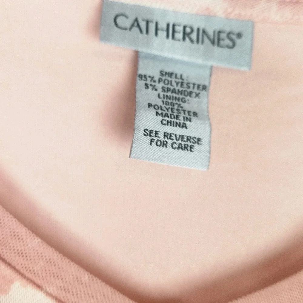 Catherines Womens Blouse Vneck Cityscape Print Bohemian Lined Boho Size 1X - Picture 7 of 8